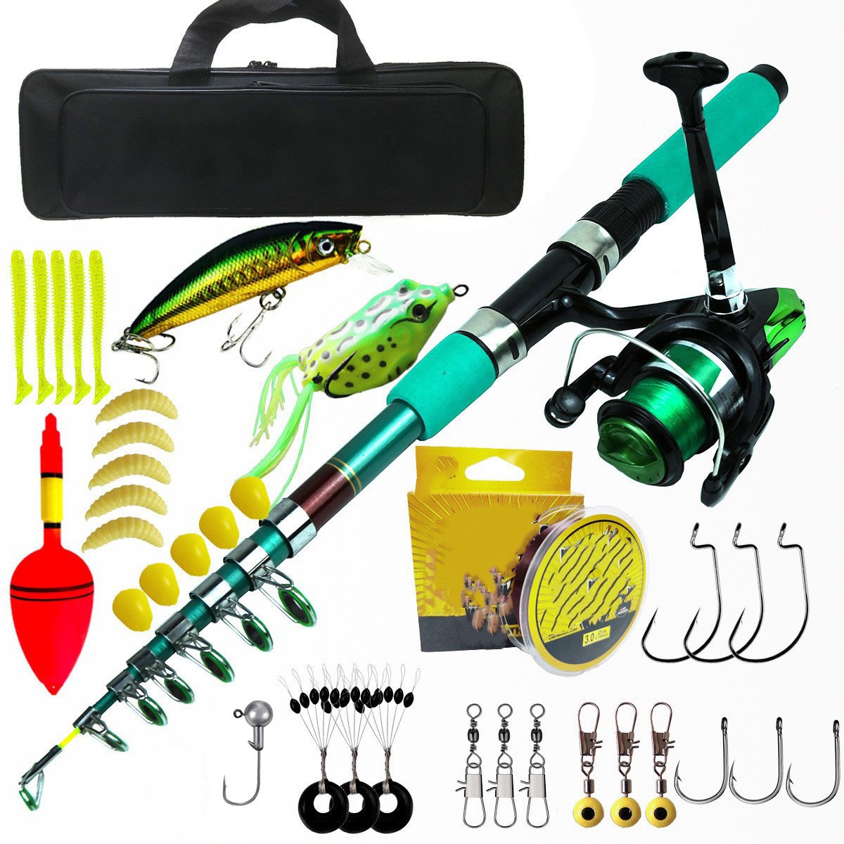 Portable Ultralight Carp Teles - Fishing Rod Combo ulasan dan harga